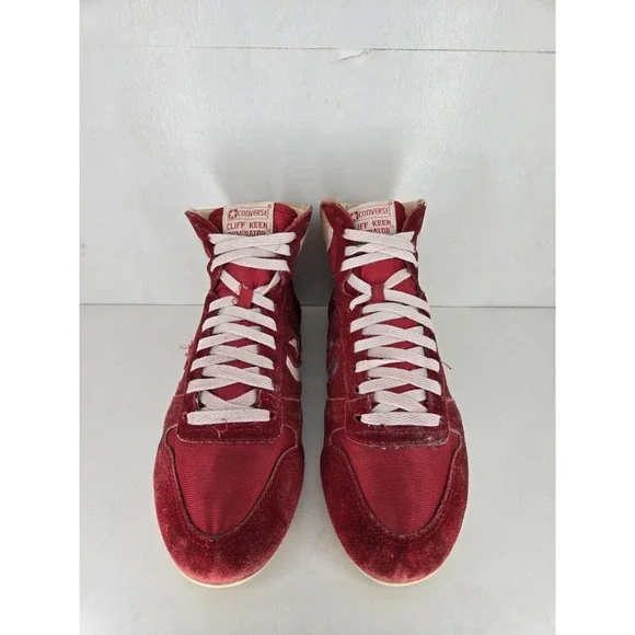 Vintage Converse Cliff Keen Wrestling Shoes Mens Size 8 Red RARE Boxing VTG - Picture 2 of 7